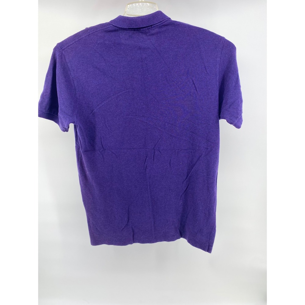 Polo Ralph Lauren Mens Purple Short Sleeve Pique Cotton Polo Large Green Pony - Picture 5 of 7